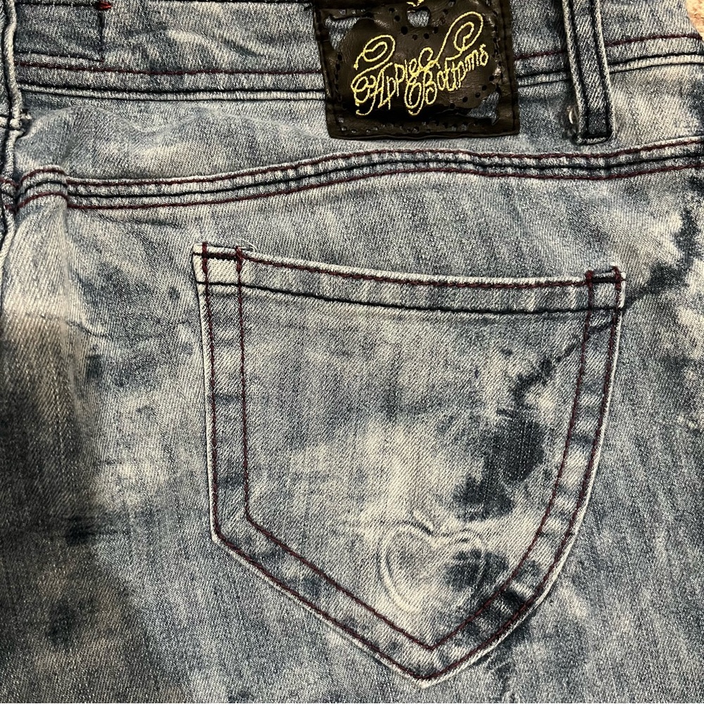 APPLE BOTTOMS Jeans Women’s 15/16 Blue and White Vintage Y2K - Picture 6 of 7